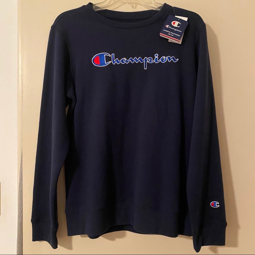 NWT navy blue champion crewneck
